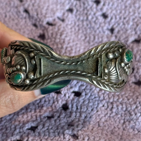YAZZIE NAVAJO CUFF BRACELET 925 SILVER Mid 20th‎ Century - Picture 10 of 10